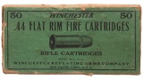 Antique Winchester 50 Count Box of .44 Flat Cartridge