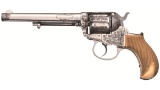 Engraved Colt Etched Panel Model 1877 Thunderer Revolver