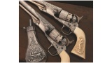 Factory Engraved Pair of Colt Model 1860 Army Revolvers