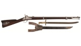 Harpers Ferry 1855 Iron Mounted Percussion Rifle with Bayonet