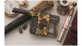 Exhibition Quality Factory Cased Gold Inlaid Gaulois Palm Pistol