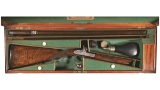 Alexander Henry Single Barrel Percussion Rifle with Case