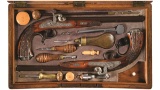 Cased Set of A. Zoller Percussion Target Pistols
