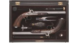 Presentation Cased Pair of Guntermann Percussion Pistols