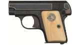 Engraved, Gold Inlaid Colt Model 1908 Hammerless Pistol