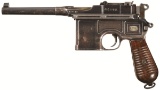 Shanghai Police Marked Mauser 1930 Broomhandle Pistol