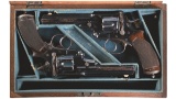 Cased Pair Wilkinson Retailer Marked Webley-Pryse DA Revolvers
