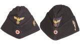 WWII Kriegsmarine Overseas Caps with U-Boat Badges