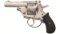 Nickel Plated Belgian Top Break Double Action Revolver