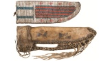 Two Western Native American Knife Sheaths