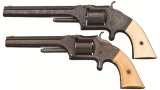 Two Engraved Smith & Wesson Model 2 Old Army Revolver