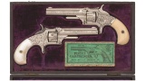 Pair of Engraved Smith & Wesson Model No. 1 3rd Issue Revolvers
