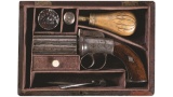 Engraved British Six-Shot Percussion Pepperbox Pistol