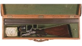 W & C Scott & Son 10 Gauge Sidelock Hammer Shotgun with Case