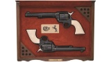 Two Factory Embellished Colt 3rd Generation Colt SAA Revolvers