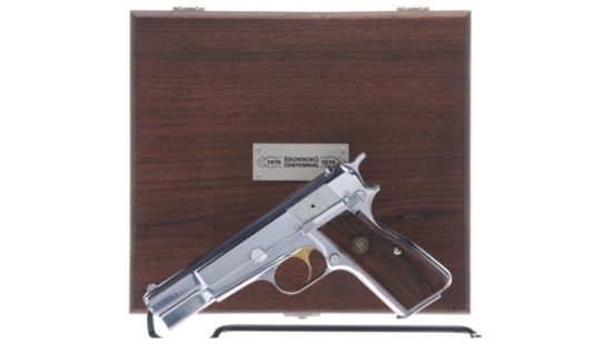 Belgian Browning Centennial High Power Semi-Automatic Pistol wit