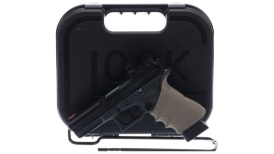 Upgraded Glock Model 17 Semi-Automatic Pistol with Case