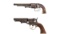 Two Civil War Era Double Action Percussion Revolvers