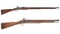 Two Antique English Muzzle Loading Military Long Guns