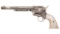 Engraved Antique Colt Black Powder Frame Frontier Six Shooter