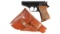 Pre-World War II Walther PPK Semi-Automatic Pistol with Holster
