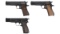 Three Foreign Military Semi-Automatic Pistols