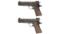 Two National Match Style 1911A1 Semi-Automatic Pistols