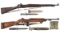 Two U.S. Military Longarms with Bayonets