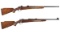 Two Belgian Browning Safari Grade Bolt Action Rifles