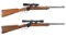 Two Shaner Upgraded Ruger No. 3 Single Shot Carbines