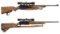 Two Browning BAR Semi-Automatic Rifles with Scopes