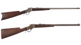 Two Winchester Model 1885 High Wall Single Shot Rifles