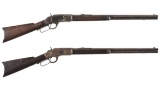 Two Antique Winchester Model 1873 Lever Action Rifles