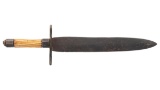 Unmarked Spear Point Dagger with Carved Bone Handle