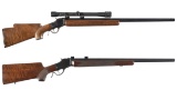 Two Winchester Model 1885 High Wall Single Shot Rifles