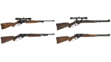 Four Marlin 336 Lever Action Rifles