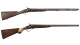Two Browning Bros. Ogden Imported English Side by Side Shotguns