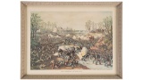 Six Framed Kurz & Allison Civil War Battle Lithographs