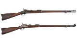Two U.S. Springfield Armory Trapdoor Rifles