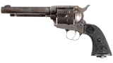 Engraved Colt Black Powder Frame Single Action Army Revolver
