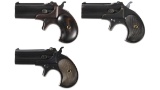 Three Remington Double Derringers