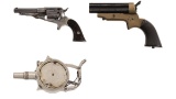Three Antique American Pocket Pistols