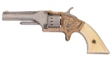 Cased Engraved American Standard Tool Co. Spur Trigger Revolver