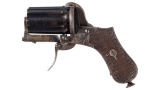 Engraved Meyers Double Action Pinfire Pepperbox Revolver