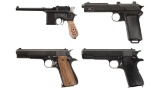 Four Foreign Military Semi-Automatic Pistols