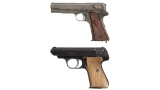 Two World War II German Proofed Semi-Automatic Pistols