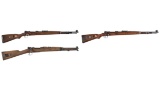 Three European Military Mauser Pattern Bolt Action Longarms