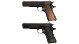 Two Argentine Military Model 1911 Style Semi-Automatic Pistols
