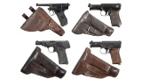 Four European Military Pattern Semi-Automatic Pistols