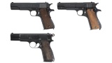 Three Foreign Military Semi-Automatic Pistols
